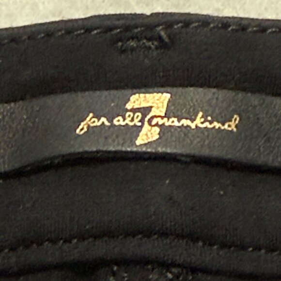 7 For All Mankind Women's Stretch Skinny Low Rise 5-Pockets Black Jegging Sz 25 - Picture 5 of 10